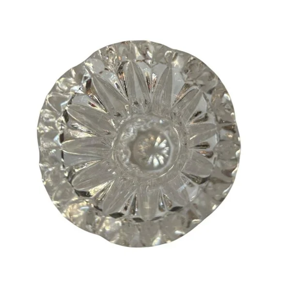 Vintage Crystal Glass Bud Vase With Intricate Cut Design - Picture 5 of 7